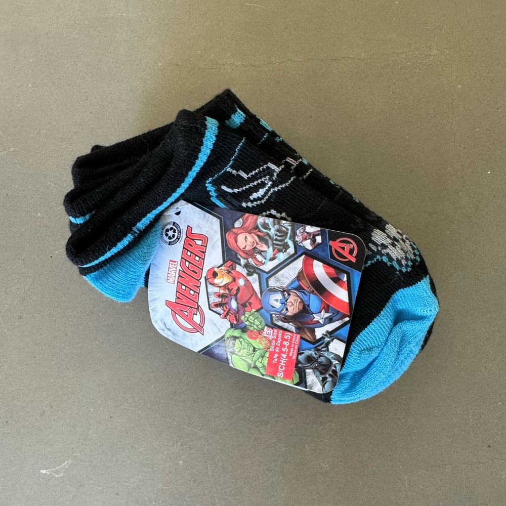 NWT Marvel Black Panther Socks 6 Pack
